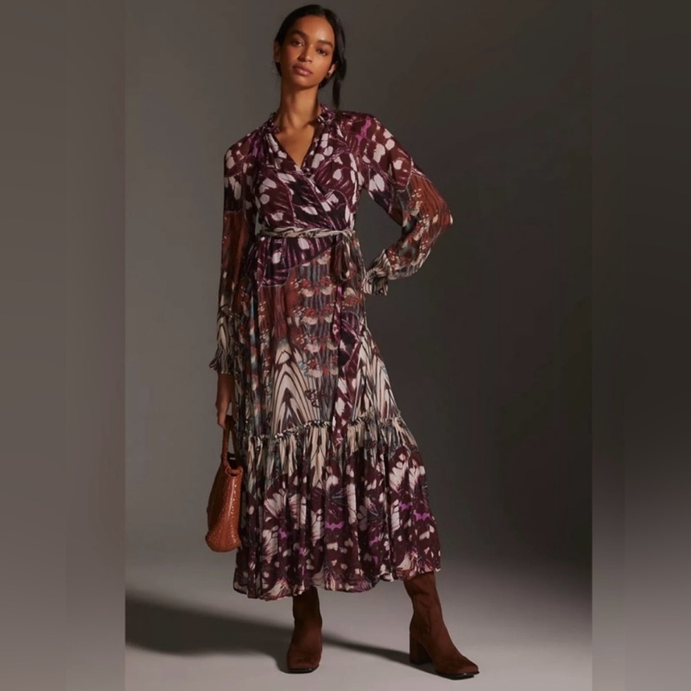Anthropologie Maxi Wrap Dress